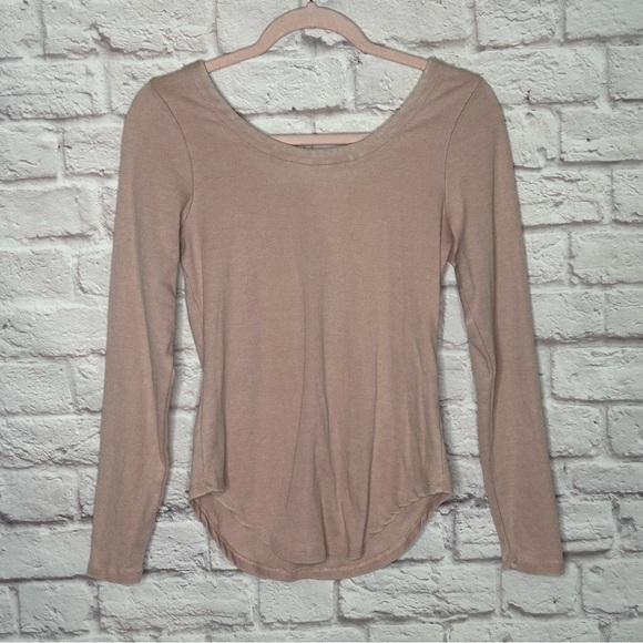 Chaser Pink Long Sleeve Cross Strap Back Top - Picture 3 of 10